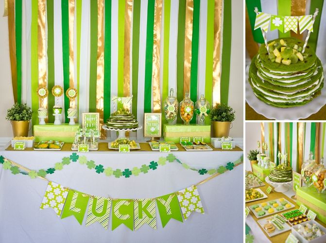 St. Patrick's Day Brunch (with FREE Decorations!) http://rvparties.blogspot.com/2014/03/recipe-for-natural-green-st-patricks.html