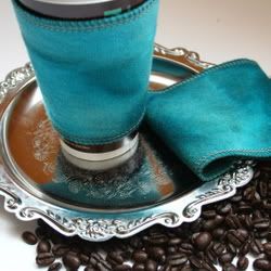 ~uniquely colourful gift giving~ <i>teal</i> coffee sleeve