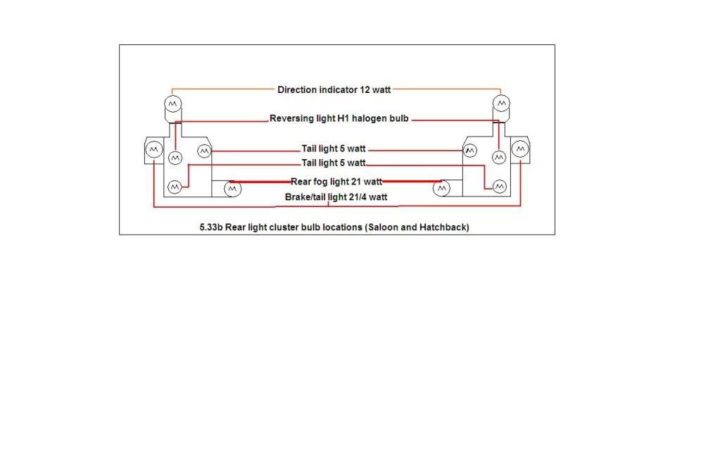 Rear lights - how much should be red? - Lighting (Mk3 Mondeo