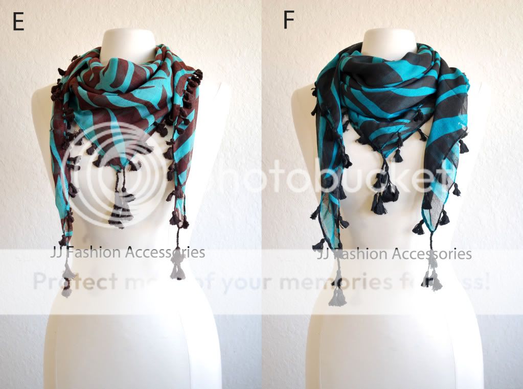 Animal Print Tassels Square Scarf   8 colors available  
