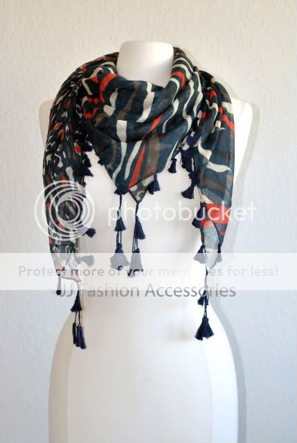 IN 1 Animal Print Square Scarf with Tassels 4 colors  