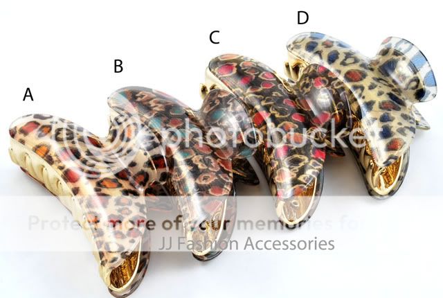 75 Large Cool Animal Print Hair Claw Clip 4 color  