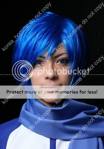 Vocaloid KAITO BLUE cosplay wig costume short v34